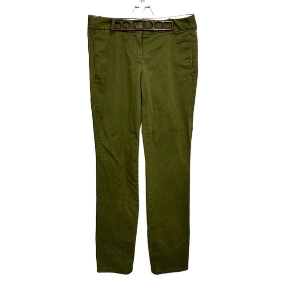 J. Crew Bennet Chino Straight Trousers Women’s Sz 6 Regular Preppy Olive Pants - Picture 3 of 11